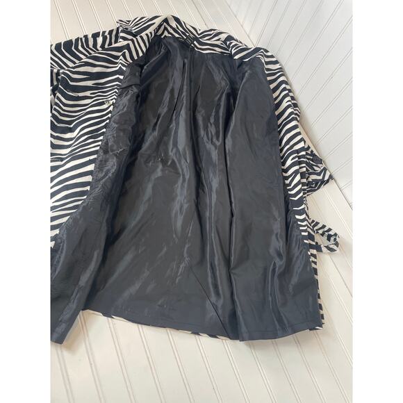 Lane Bryant Zebra Print Lightweight Belted Spring Coat Outdoor Womens Size 20 - Picture 6 of 6